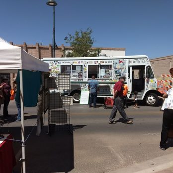 The Green Chile Paddy Wagon - people walking around - Food Trucks Near Me The Green Chile Paddy Wagon - people walking around - Food Trucks Near Me