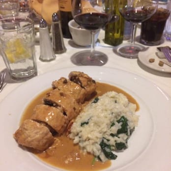 The Risotto House Of Hasbrouck Heights - Chicken stuffed with hot sausage, cheese and herbs, served with a side of creamy risotto! - Italian Near Me - Hasbrouck Heights, New Jersey