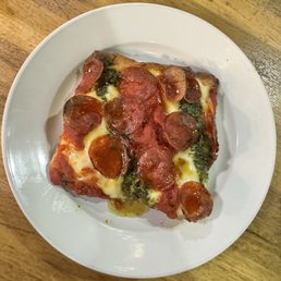 Sicilian pesto pizza hot honey Sicilian pesto pizza hot honey