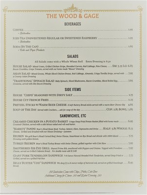 Menu photo 2 Wood And Gage Elkhart, IN Menu photo 2 Wood And Gage Elkhart, IN