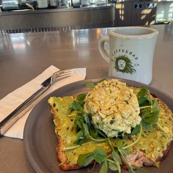 Coffeebar - Avocado Toast with extra scrambled eggs - Coffee & Tea Near Me - Sunnyvale, California