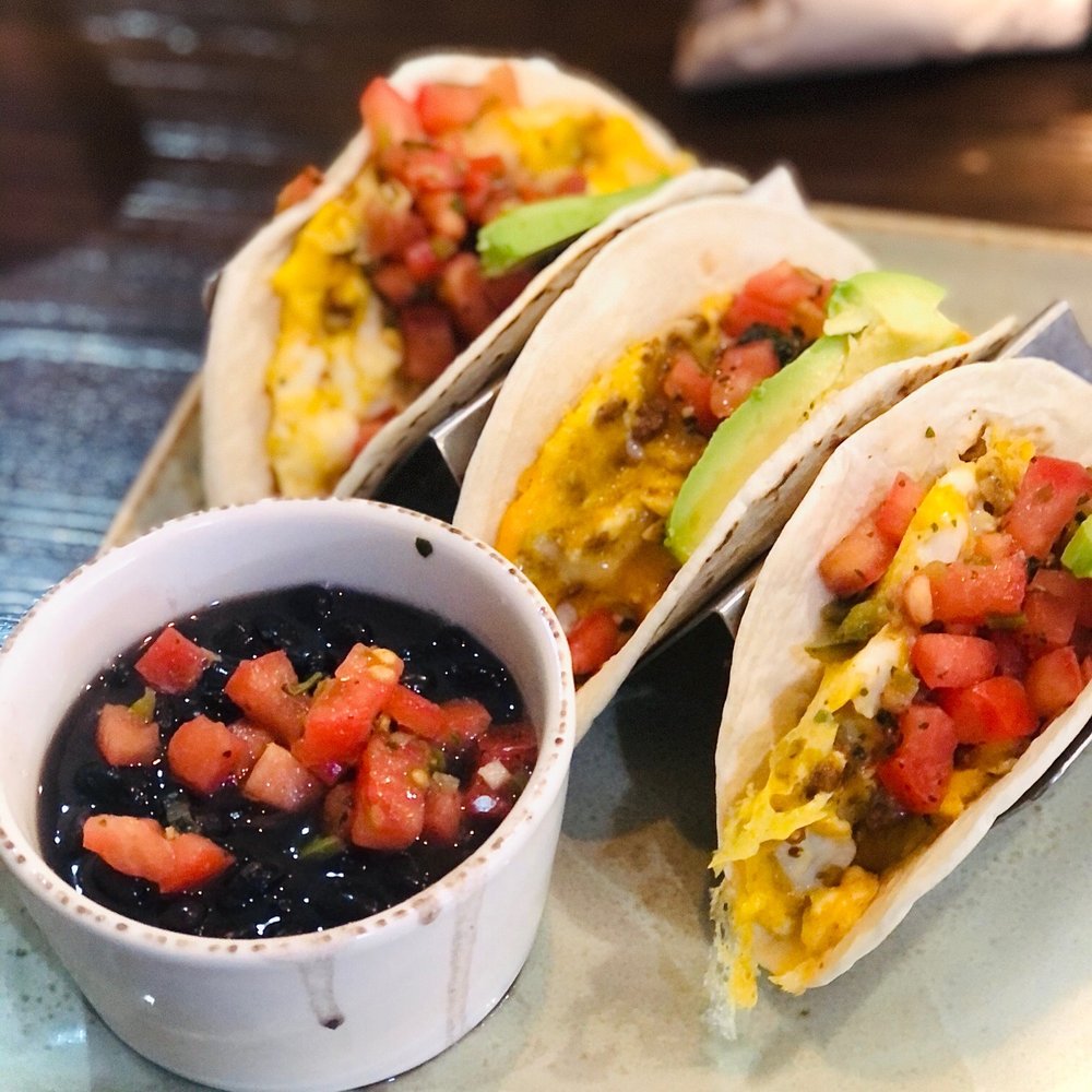First Watch - Farm Stand Breakfast Tacos w/ Cajun Chicken, Chorizo, Eggs, Cheese, Avo, Pico + side of beans!! - Breakfast & Brunch Near Me - Montgomery, Alabama First Watch - Farm Stand Breakfast Tacos w/ Cajun Chicken, Chorizo, Eggs, Cheese, Avo, Pico + side of beans!! - Breakfast & Brunch Near Me - Montgomery, Alabama