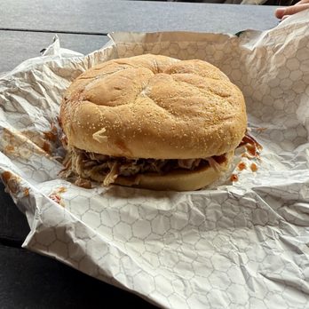 Hangry Goat - Pulled pork sandwich - Barbeque Near Me - Springdale, Utah Hangry Goat - Pulled pork sandwich - Barbeque Near Me - Springdale, Utah