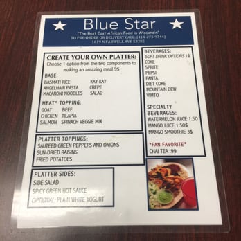 Blue Star Cafe - Blue Star Cafe menu - Halal Near Me - Milwaukee, Wisconsin Blue Star Cafe - Blue Star Cafe menu - Halal Near Me - Milwaukee, Wisconsin