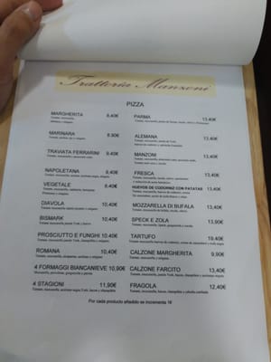 Menu photo 3 Trattoria Manzoni Madrid, M