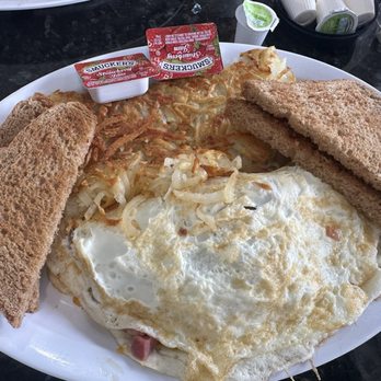 Rod's Char-broiler - Ham and cheese egg white with easy cheese per my request. - Burgers Near Me - Redondo Beach, California