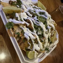 Full size order of pollo asado nachos