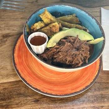 Guava Tree Cafe - CARIBBEAN-STYLE- rice and beans and ropa vieja - Latin American Near Me - Albuquerque, New Mexico