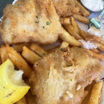 Mar Vista Dockside Restaurant & Pub - BEER BATTERED HOGFISH AND CHIPS - Seafood Near Me - Longboat Key, Florida Mar Vista Dockside Restaurant & Pub - BEER BATTERED HOGFISH AND CHIPS - Seafood Near Me - Longboat Key, Florida