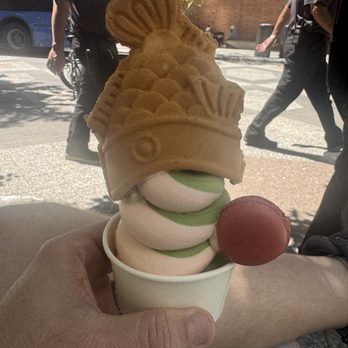 Ichigo Matcha - Swirl soft serve with fish waffle. - Ice Cream & Frozen Yogurt Near Me - Denver, Colorado