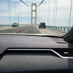 Mackinac Bridge - Driving over the Mackinac Bridge.