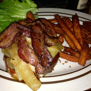 Monk's Pub - Hickory burger with sweet potato fries - Pubs Near Me - Chicago, Illinois