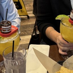 Tasty Mango Margaritas - mine included a jalapeño to kick it up a notch