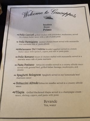 Menu photo 4 Giuseppe's Italian Restaurant Denton, TX