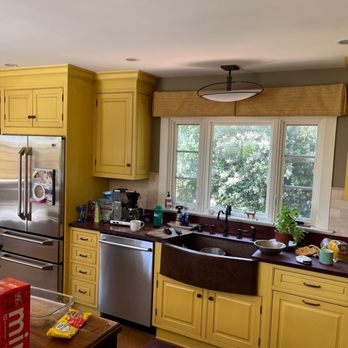 R & A Stone and Tile - a kitchen with yellow cabinets - General Contractors Near Me - San Pablo , California R & A Stone and Tile - a kitchen with yellow cabinets - General Contractors Near Me - San Pablo , California