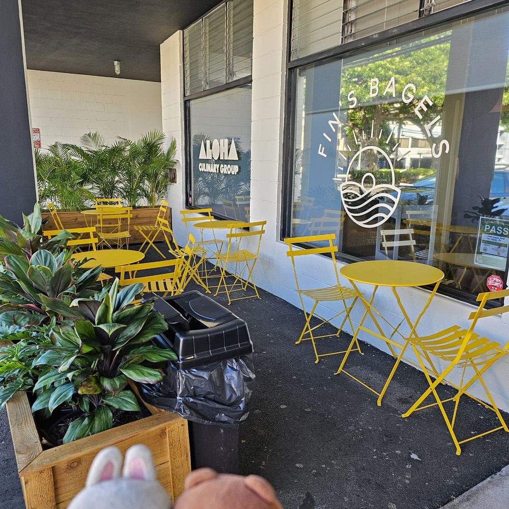 Fin's Bagels - Outdoor seating - Bagels Near Me - Honolulu, Hawaii Fin's Bagels - Outdoor seating - Bagels Near Me - Honolulu, Hawaii