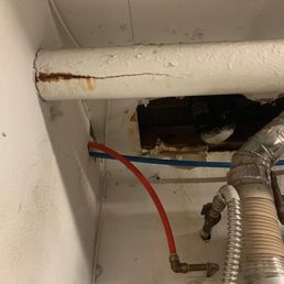 Cracked pipe.