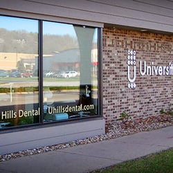 University Hills Dental - Exterior photograph of the University Hills Dental office in Madison on University avenue