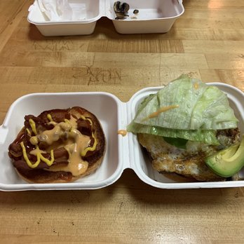 Sliders Burger - 6oz Beef Burger with Bacon, Avocado, and a fried egg. - Burgers Near Me - San Jose, California Sliders Burger - 6oz Beef Burger with Bacon, Avocado, and a fried egg. - Burgers Near Me - San Jose, California