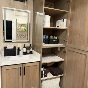 Barajas Construction - The new bathroom cabinet space good heavy quality cabinets - General Contractors Near Me - Carlsbad, California Barajas Construction - The new bathroom cabinet space good heavy quality cabinets - General Contractors Near Me - Carlsbad, California