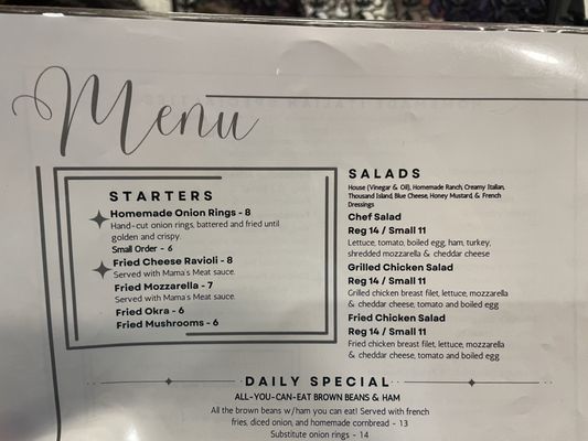 Menu photo 5 Mama Z's Cafe Tontitown, AR