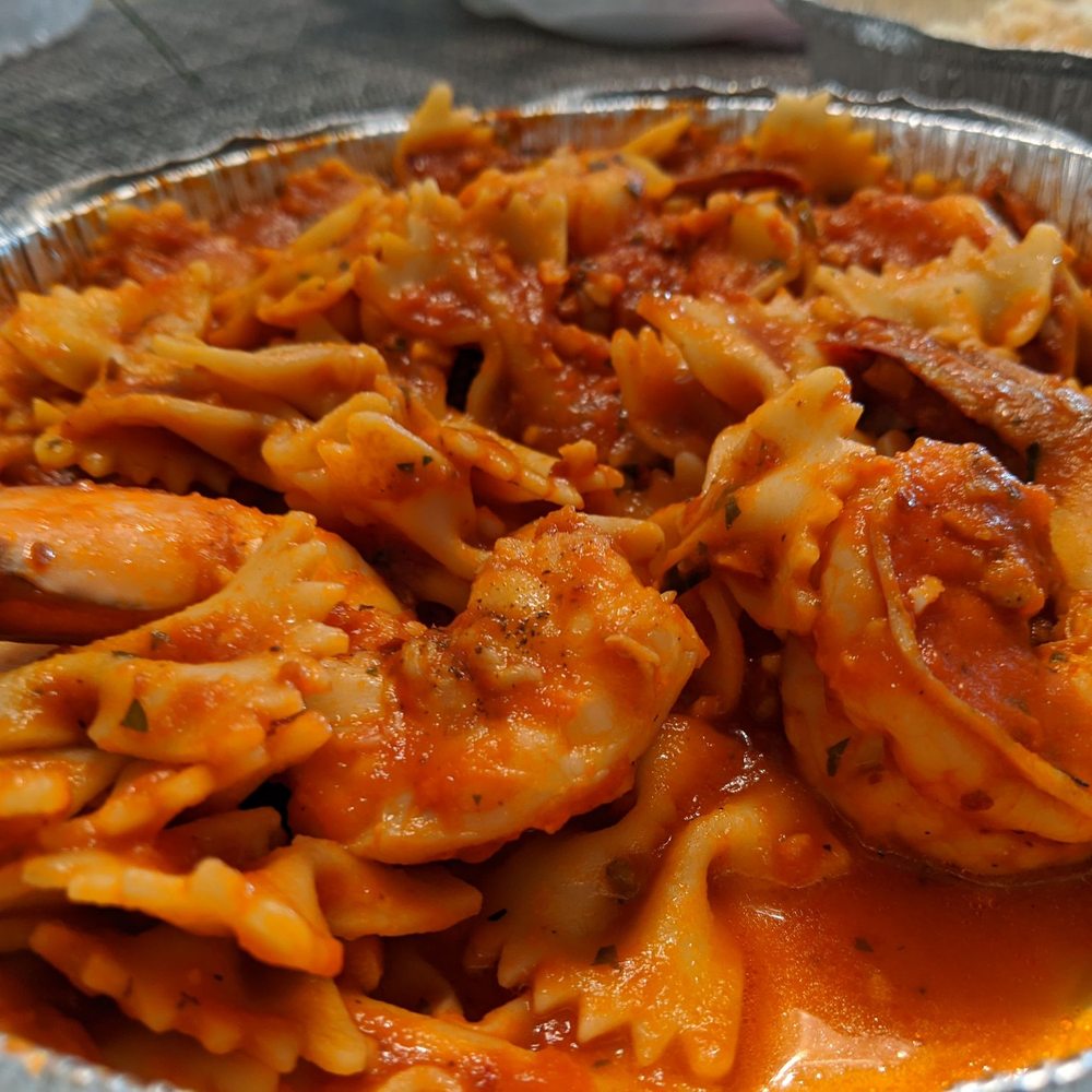 Barolo Cafe - Farfalle con Scampi Fra Diavolo - Italian Near Me - Tustin, California Barolo Cafe - Farfalle con Scampi Fra Diavolo - Italian Near Me - Tustin, California