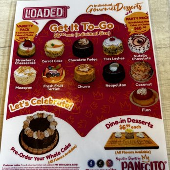 Loaded Cafe - Long Beach - the cake menu to go - American Near Me - Long Beach, California