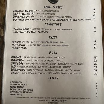 Pizzeria Bianco - Menu as of August 2023 - Italian Near Me - Phoenix, Arizona Pizzeria Bianco - Menu as of August 2023 - Italian Near Me - Phoenix, Arizona