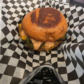 One Twenty Three Burger - Classic with grilled jalapenos - Burgers Near Me - Upland, California One Twenty Three Burger - Classic with grilled jalapenos - Burgers Near Me - Upland, California