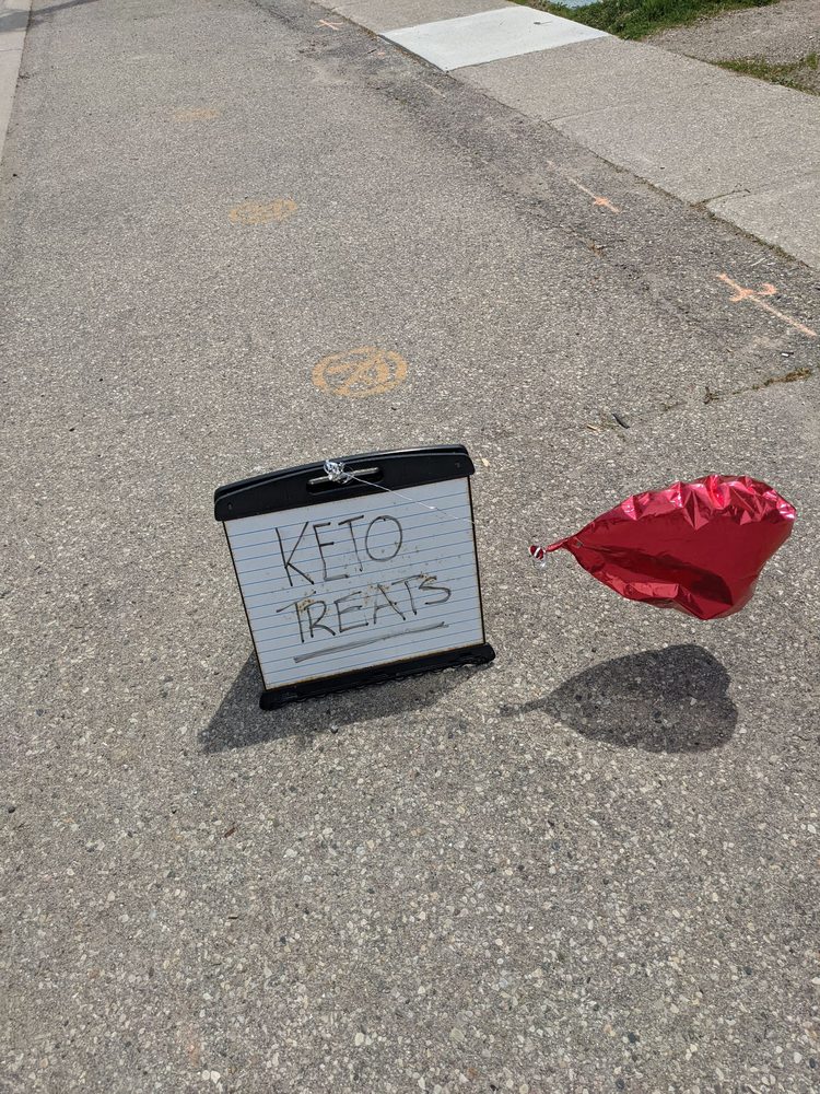 Bakin' Us Keto - Small sign on the sidewalk - Bakeries Near Me - Wellesley, Ontario Bakin' Us Keto - Small sign on the sidewalk - Bakeries Near Me - Wellesley, Ontario