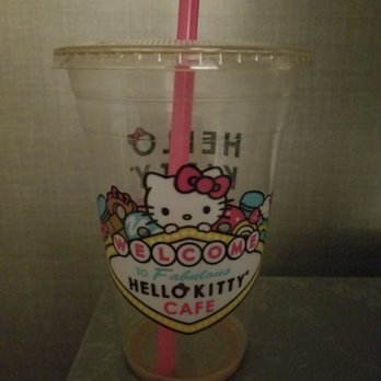 Hello Kitty Cafe - Plastic beverage cup - Desserts Near Me - Las Vegas, Nevada Hello Kitty Cafe - Plastic beverage cup - Desserts Near Me - Las Vegas, Nevada