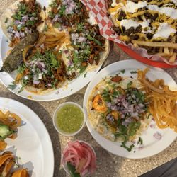 Tacos El paisa - Tacos Al Pastor Tacos de Tripa(Tripe) Shrimp tacos Quesabirrias Carne asada fries