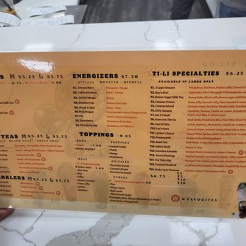 Ti-Li Boba - Menu - Bubble Tea Near Me - Glendale, Arizona Ti-Li Boba - Menu - Bubble Tea Near Me - Glendale, Arizona