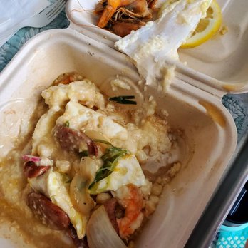 Scratch Kitchen - Shrimp and the "essence" of grits - Breakfast & Brunch Near Me - Honolulu, Hawaii