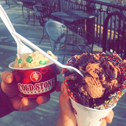 Coffee ice cream with M&Ms Chocolate ice cream with brownie and fudge. Yum Coffee ice cream with M&Ms Chocolate ice cream with brownie and fudge. Yum