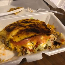 Empanadas king - Horrible and burned Cachapa tasted discusting