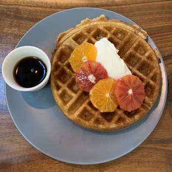 Stowaway Kitchen - Citrus sourdough waffle - Breakfast & Brunch Near Me - Denver, Colorado Stowaway Kitchen - Citrus sourdough waffle - Breakfast & Brunch Near Me - Denver, Colorado