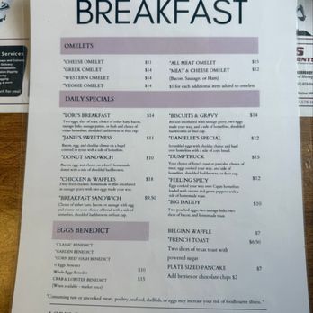 Lori's Cafe - Breakfast menu front. - Breakfast & Brunch Near Me - Liberty, Maine Lori's Cafe - Breakfast menu front. - Breakfast & Brunch Near Me - Liberty, Maine