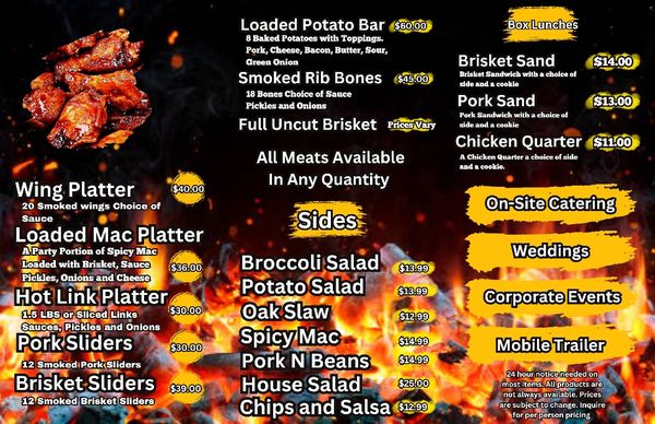 Menu photo 2 Oak Burn BBQ Rapid City, SD Menu photo 2 Oak Burn BBQ Rapid City, SD
