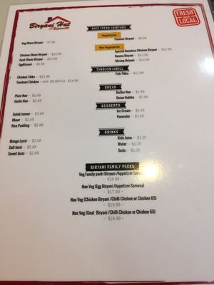 Menu photo 8 Biryani Hut Express Westlake, OH