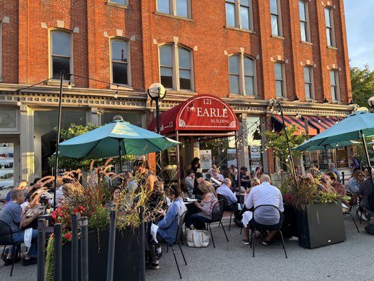 Photo of The Earle Restaurant - Ann Arbor, MI, US. Outside with street tables