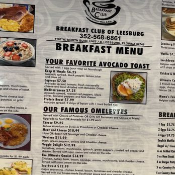 Breakfast Club - Breakfast menu - Breakfast & Brunch Near Me - Leesburg, Florida Breakfast Club - Breakfast menu - Breakfast & Brunch Near Me - Leesburg, Florida