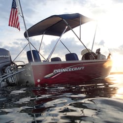 Powerboat Services - My Princecraft boat with 35 hp Johnson OB - expertly repaired by Powerboat Services July 2015.