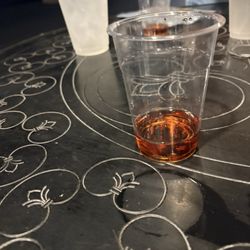 Aromas Cigar & Wine Bar - 1738 in a plastic cup. Smallest pour in history for $25/each!