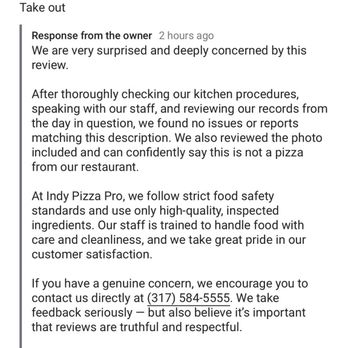 Indy Pizza Pro - How we lying in google response. - Pizza Near Me - Indianapolis, Indiana Indy Pizza Pro - How we lying in google response. - Pizza Near Me - Indianapolis, Indiana