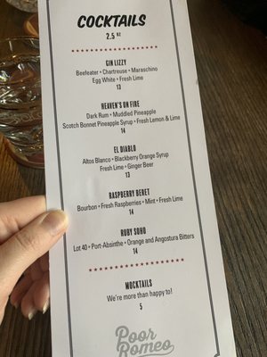Menu photo 1 Poor Romeo Toronto, ON Menu photo 1 Poor Romeo Toronto, ON