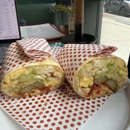 Huevos Pericos Breakfast Burrito