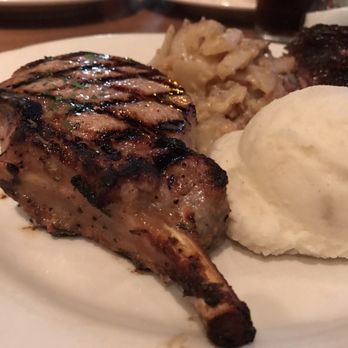 Stubrik's Steakhouse - Amazing thick pork chop with double carb deliciousness on the side. - Steakhouses Near Me - Fullerton, California