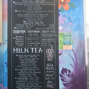Taste Tea - Menu as of 12/13/17 - Food Trucks Near Me - Waipahu, Hawaii
