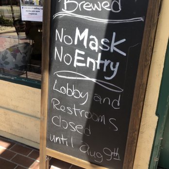 Baked and Brewed - Lots of signage mandating masks. - Coffee & Tea Near Me - Auburn, California Baked and Brewed - Lots of signage mandating masks. - Coffee & Tea Near Me - Auburn, California